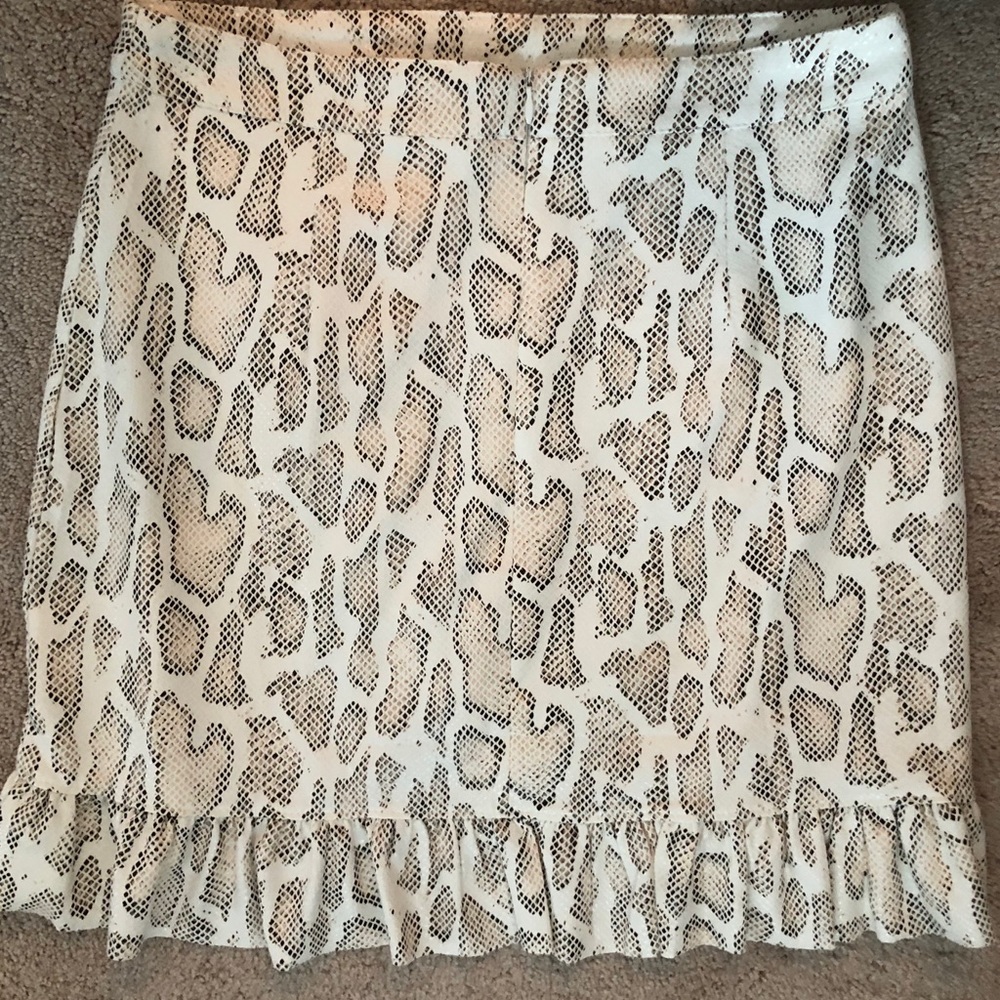 Mini Ruffle Snakeskin Skirt - Picture 2 of 3